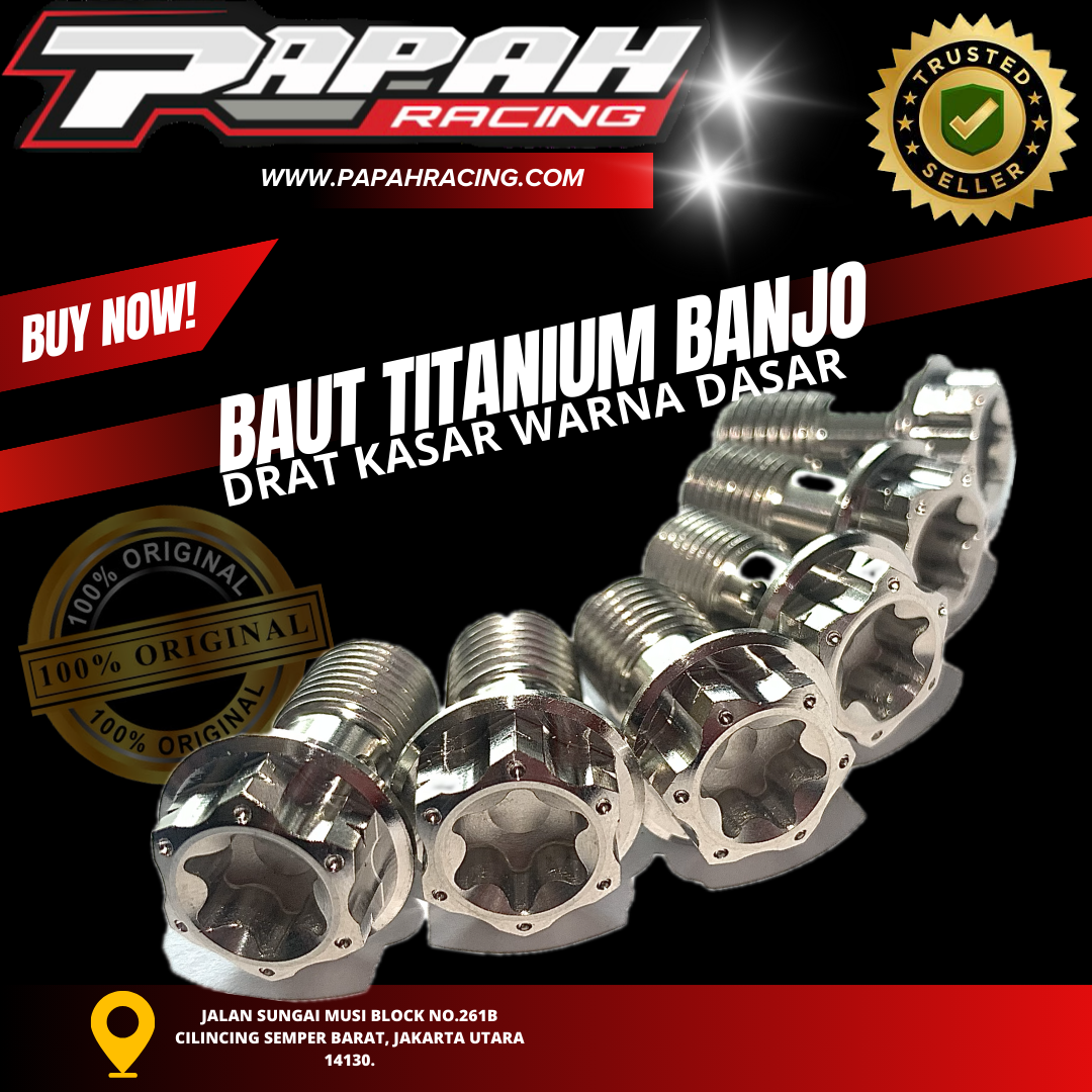 BAUT TITANIUM BANJO DRAT KASAR WARNA DASAR